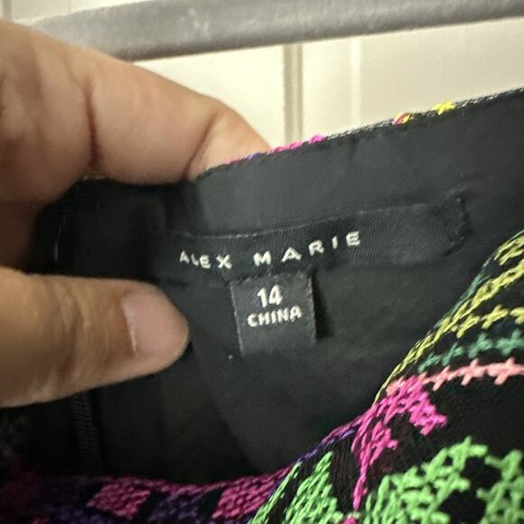 Alex Marie Veronica Embroidered Off-The-Shoulder Midi A-Line Dress Size 14 new - Picture 5 of 8